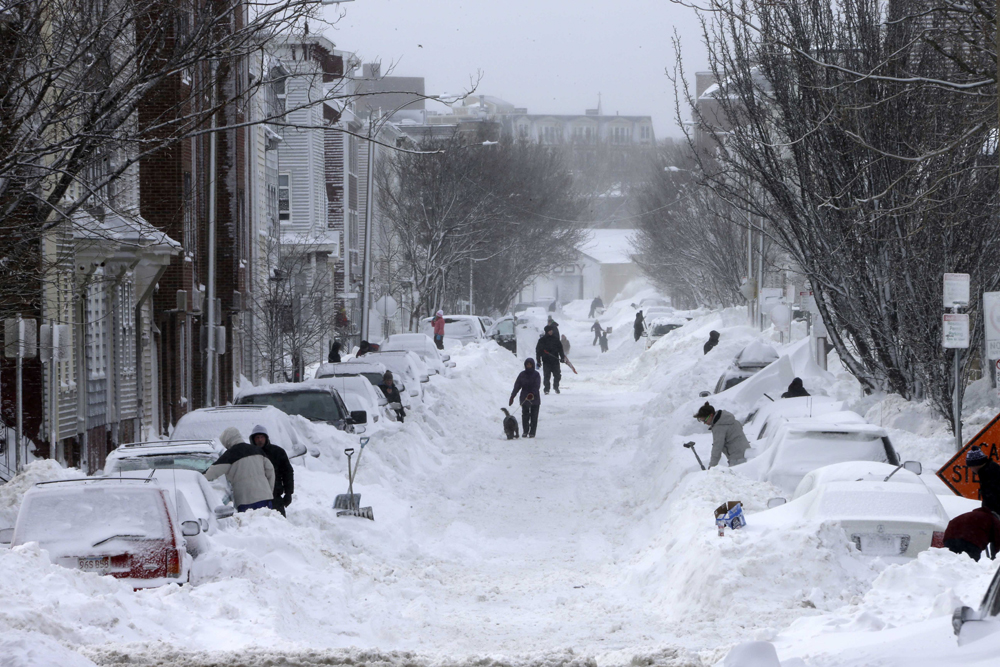 Boston Residents Tackle Severe Winter Weather With Good Humor And A Little Insanity