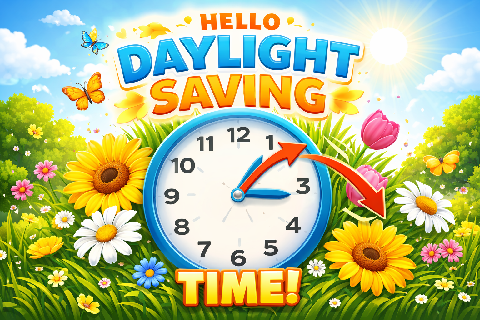 "Spring Forward!" Daylight Saving Time Starts On March 8