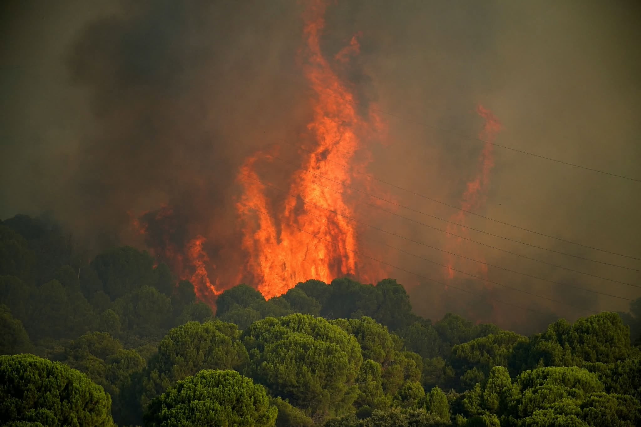 Historic Wildfires Sweep Across France And Spain