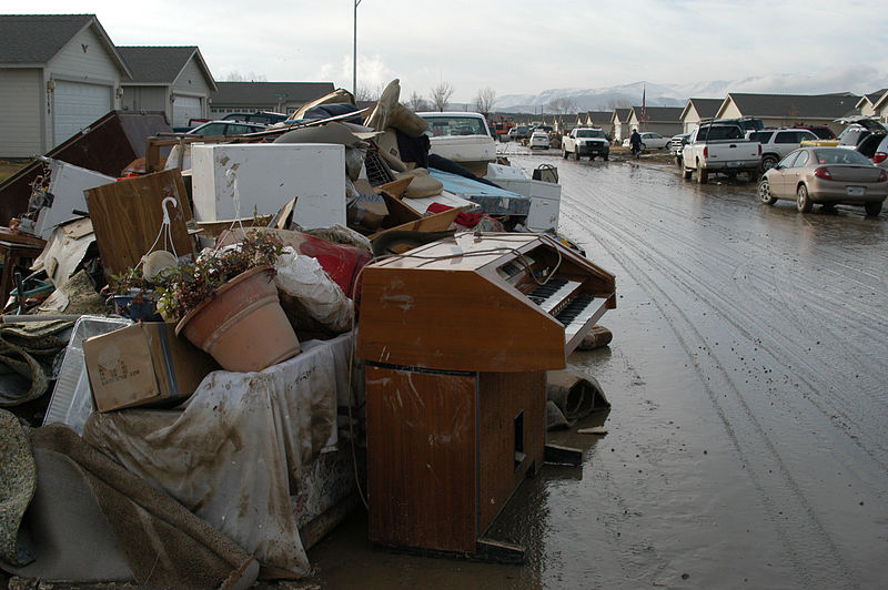 Big winter storms cause Levee break in Nevada town