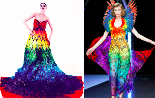 Fashion Designers Recreate Alexander McQueen's Famous 'Parrot Dress' From 50,000 Gummy Bears