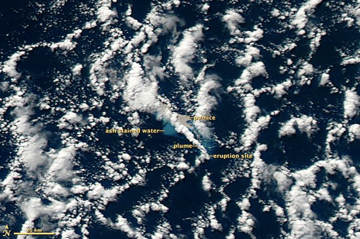 Underwater Volcano Eruption Spews A Massive 'Raft' Of Rocks Off The Coast Of New Zealand