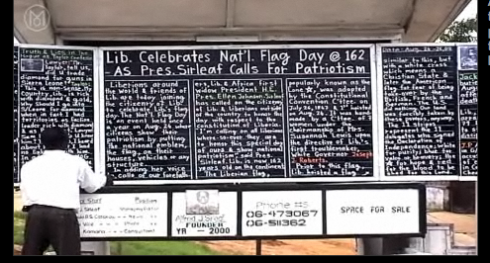 'The Daily Talk' - Liberia's Unique Blackboard Newspaper!