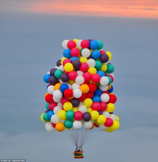 Cluster Balloonist Jonathan Trappe Attempts To 'Fly' Across The Atlantic